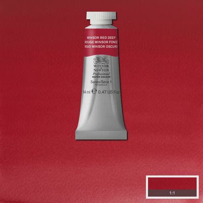 PROFESSIONAL WATERCOLOUR WINSOR RED DEEP 14ML