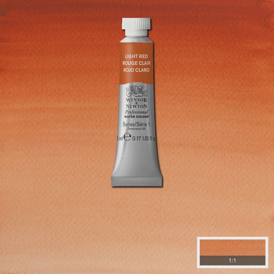 PROFESSIONAL WATER COLOUR LIGHT RED 5ML