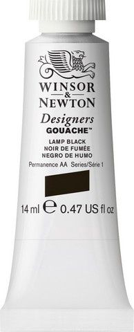 DESIGNERS GOUACHE LAMP BLACK 14ML
