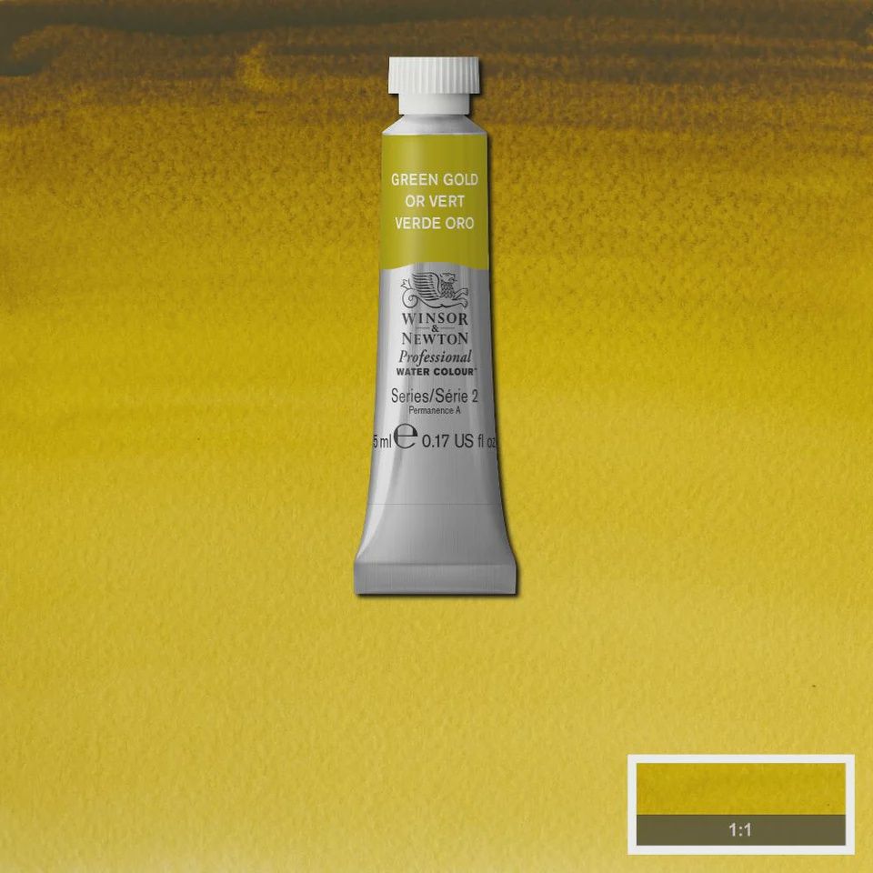 PROFESSIONAL WATER COLOUR GREEN GOLD 5ML
