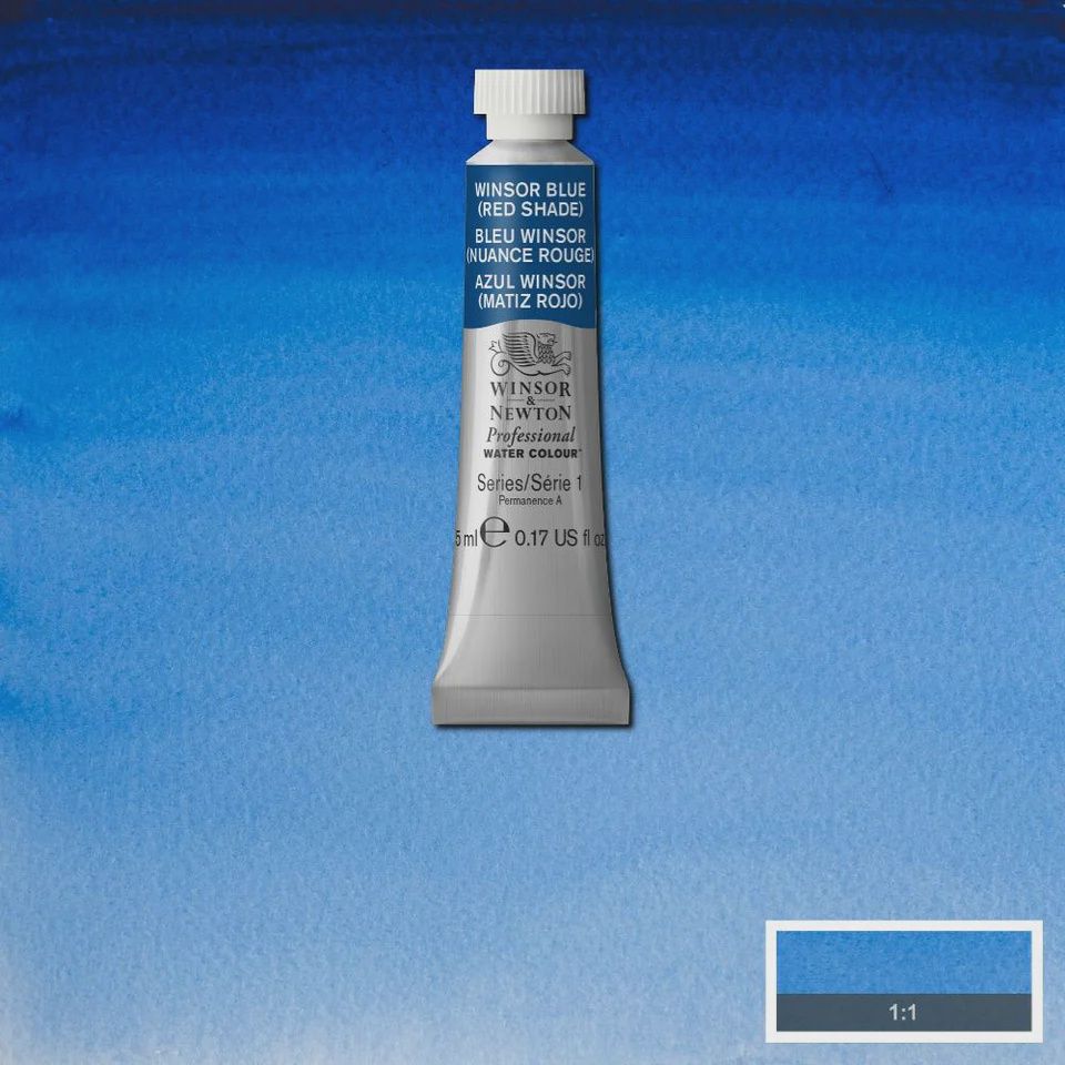 PROFESSIONAL WATER COLOUR WINSOR BLUE RED SHADE 5ML