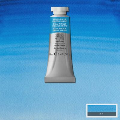 PROFESSIONAL WATERCOLOUR WINSOR BLUE GREEN SHADE 14ML