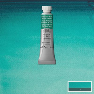 PROFESSIONAL WATERCOLOUR WINSOR GREEN BLUE SHADE 5ML