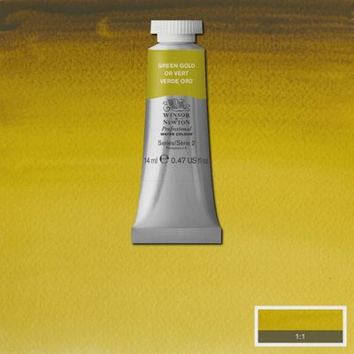 PROFESSIONAL WATERCOLOUR GREEN GOLD 14ML