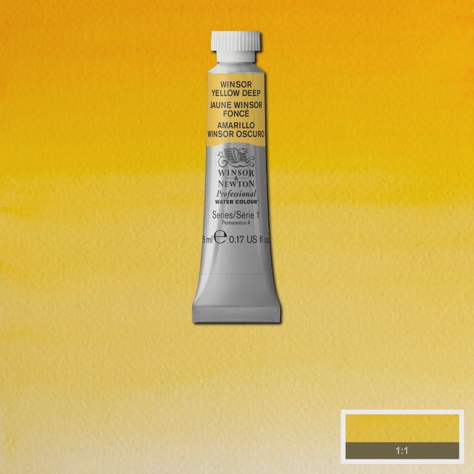 PROFESSIONAL WATER COLOUR WINSOR YELLOW DEEP 5ML