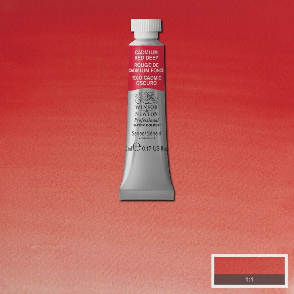 PROFESSIONAL WATER COLOUR CADMIUM RED DEEP 5ML