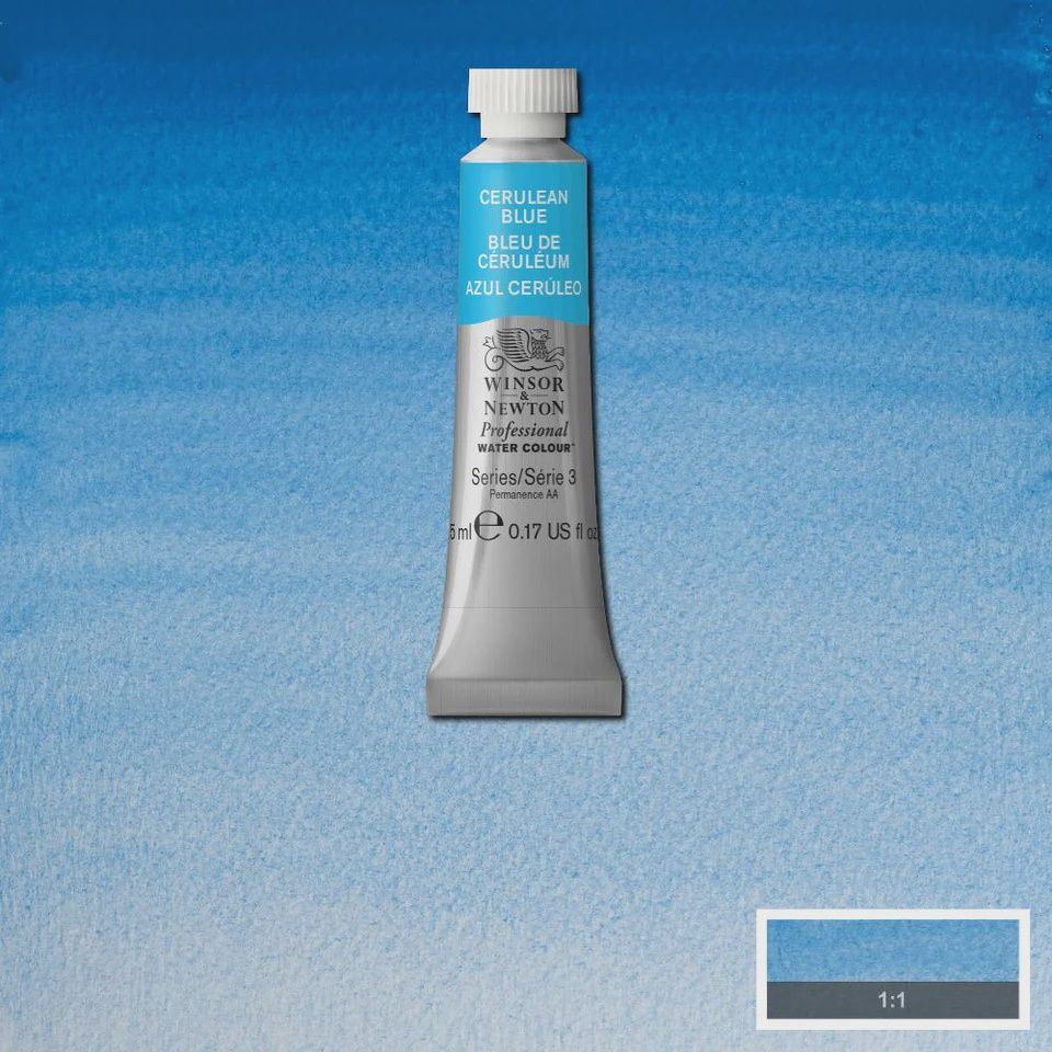 PROFESSIONAL WATER COLOUR CERULEAN BLUE 5ML