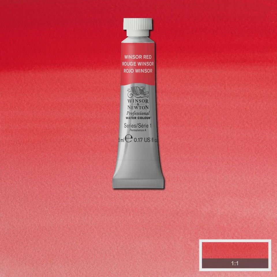 PROFESSIONAL WATER COLOUR WINSOR RED 5ML