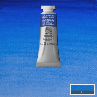 PROFESSIONAL WATERCOLOUR ULTRAMARINE GREEN 14ML