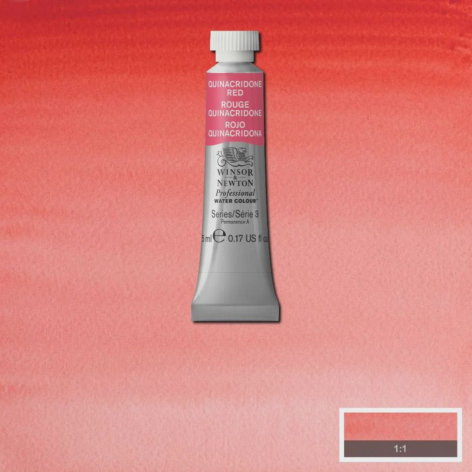 PROFESSIONAL WATER COLOUR QUINACRIDONE RED 5ML
