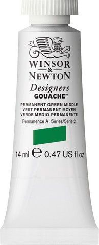 DESIGNERS GOUACHE PERMANENT GREEN MIDDLE 14ML