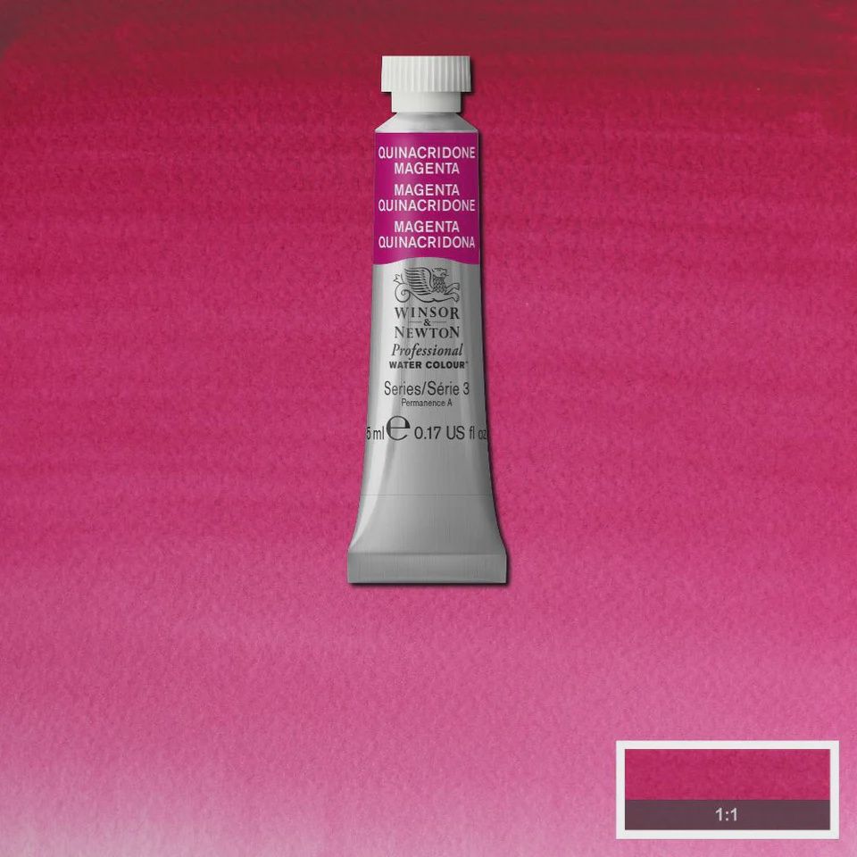 PROFESSIONAL WATER COLOUR QUINACRIDONE MAGENTA 5ML
