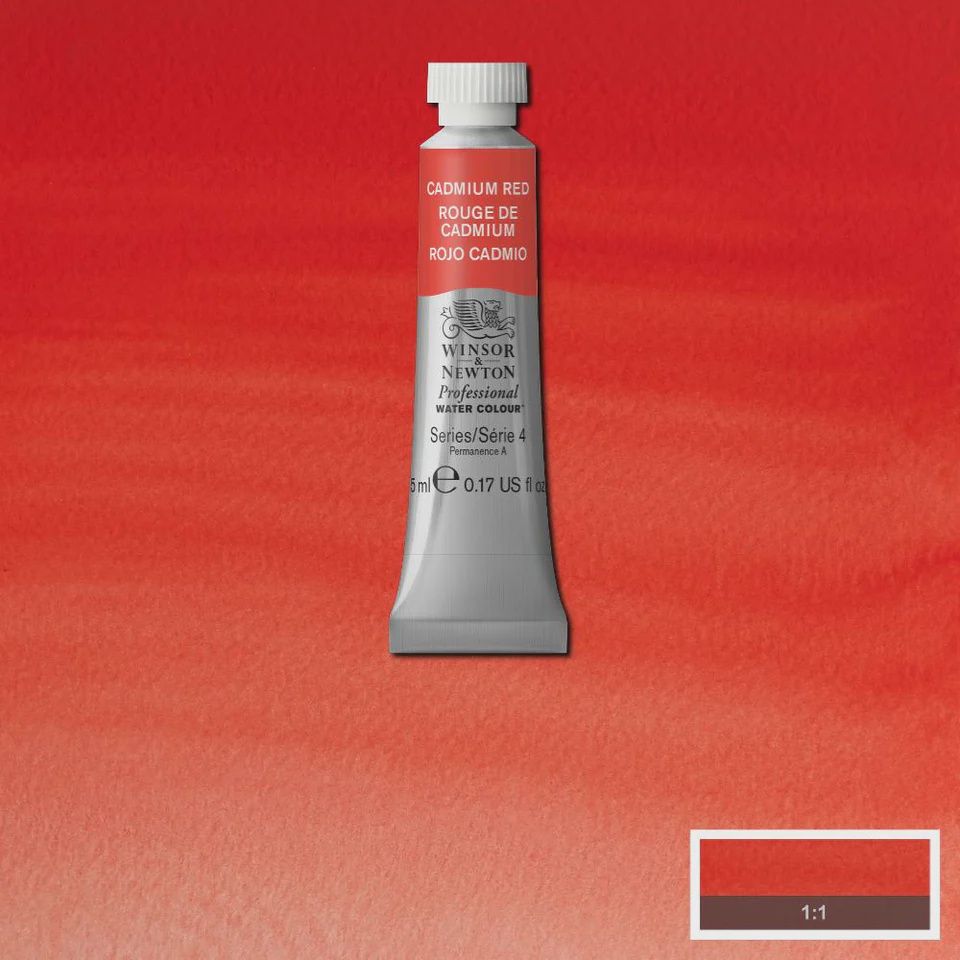 PROFESSIONAL WATER COLOUR CADMIUM RED 5ML