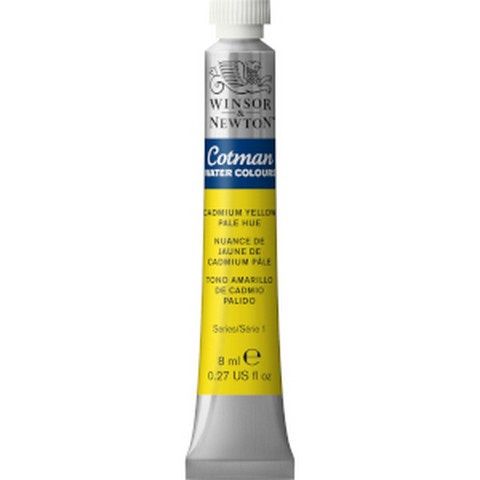 COTMAN WATERCOLOUR CADMIUM YELLOW PALE HUE 8ML