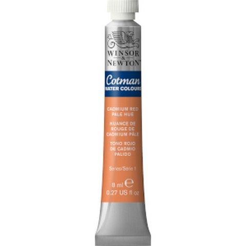 COTMAN WATERCOLOUR CADMIUM RED PALE HUE 8ML