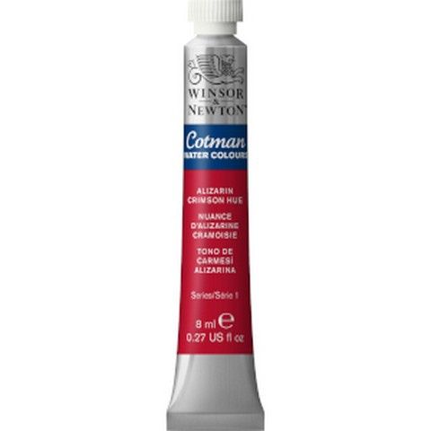 COTMAN WATERCOLOUR ALIZARIN CRIMSON HUE 8ML
