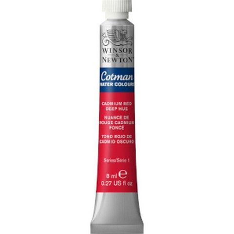COTMAN WATERCOLOUR CADMIUM RED DEEP HUE 8ML