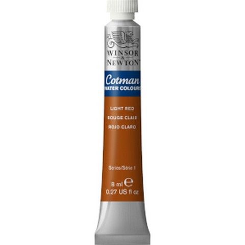 COTMAN WATERCOLOUR LIGHT RED 8ML