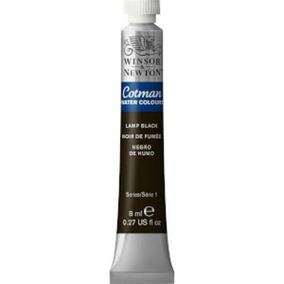 COTMAN WATERCOLOUR LAMP BLACK 8ML