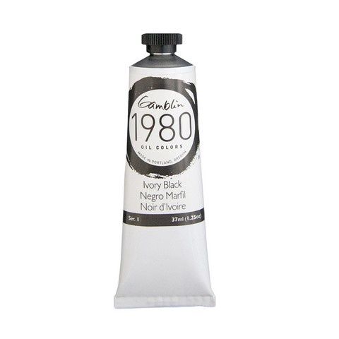 1980 OIL COLOR IVORY BLACK 37ML