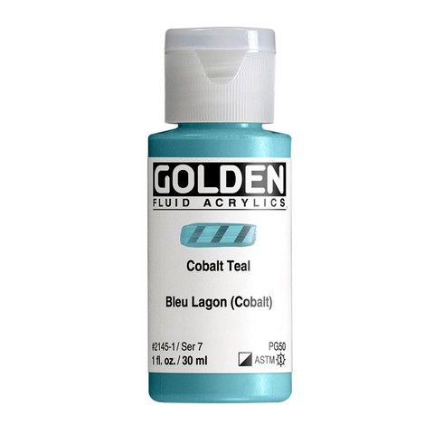 FLUID ACRYLIC 1OZ COBALT TEAL