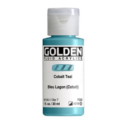FLUID ACRYLIC 1OZ COBALT TEAL
