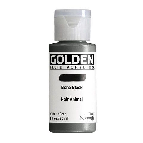 FLUID ACRYLIC 1OZ BONE BLACK