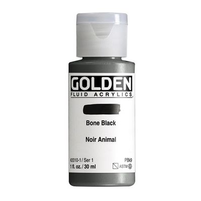 FLUID ACRYLIC 1OZ BONE BLACK