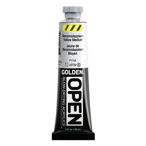 OPEN ACRYLIC 2OZ BENZIMIDAZOLONE YELLOW MEDIUM