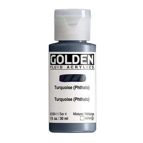 FLUID ACRYLIC 1OZ TURQUOISE PHTHALO