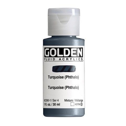 FLUID ACRYLIC 1OZ TURQUOISE PHTHALO