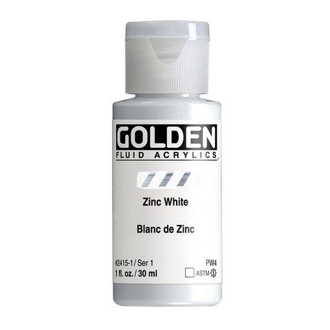 FLUID ACRYLIC 1OZ ZINC WHITE
