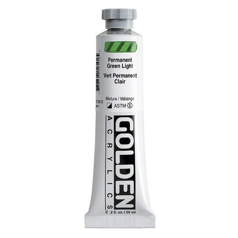 HEAVY BODY ACRYLIC 2OZ PERMANENT GREEN LIGHT