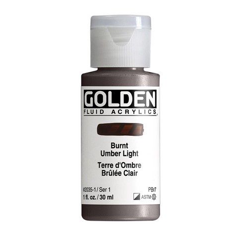 FLUID ACRYLIC 1OZ BURNT UMBER LIGHT