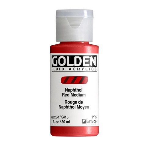 FLUID ACRYLIC 1OZ NAPHTHOL RED MEDIUM
