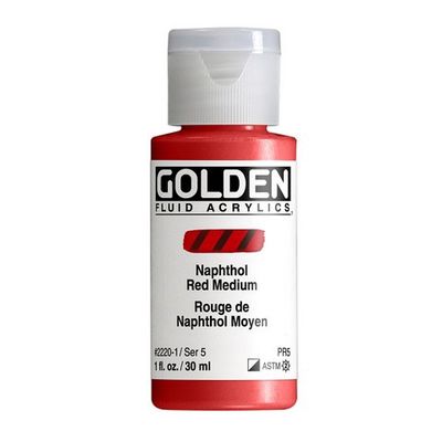 FLUID ACRYLIC 1OZ NAPHTHOL RED MEDIUM