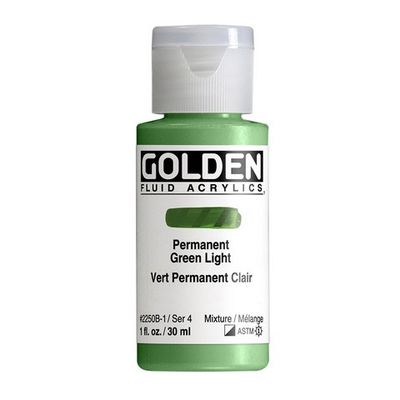 FLUID ACRYLIC 1OZ PERMANENT GREEN LIGHT