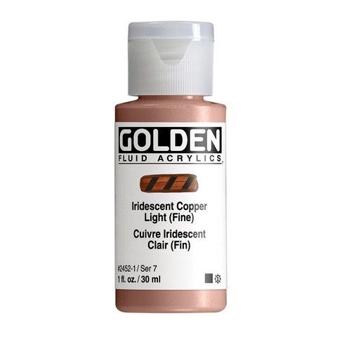 FLUID ACRYLIC 1OZ IRIDESCENT COPPER LIGHT FINE
