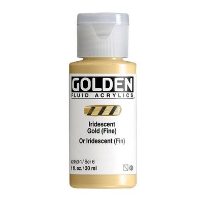 FLUID ACRYLIC 1OZ IRIDESCENT GOLD FINE