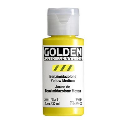 FLUID ACRYLIC 1OZ BENZIMIDAZOLONE YELLOW MEDIUM