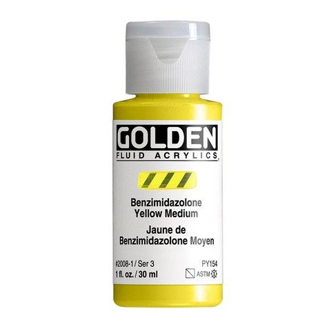 FLUID ACRYLIC 1OZ BENZIMIDAZOLONE YELLOW MEDIUM