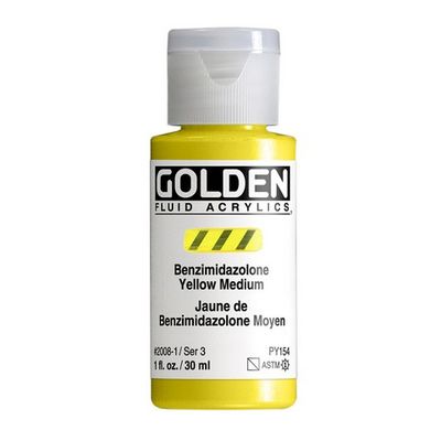 FLUID ACRYLIC 1OZ BENZIMIDAZOLONE YELLOW MEDIUM