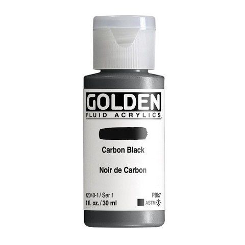 FLUID ACRYLIC 1OZ CARBON BLACK