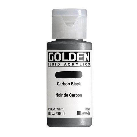 FLUID ACRYLIC 1OZ CARBON BLACK