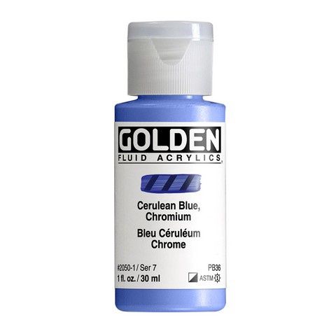 FLUID ACRYLIC 1OZ CERULEAN BLUE CHROMIUM