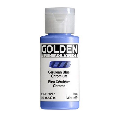 FLUID ACRYLIC 1OZ CERULEAN BLUE CHROMIUM