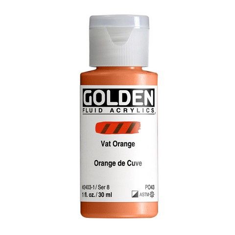 FLUID ACRYLIC 1OZ VAT ORANGE