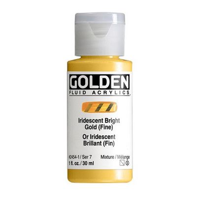 FLUID ACRYLIC 1OZ IRIDESCENT BRIGHT GOLD FINE
