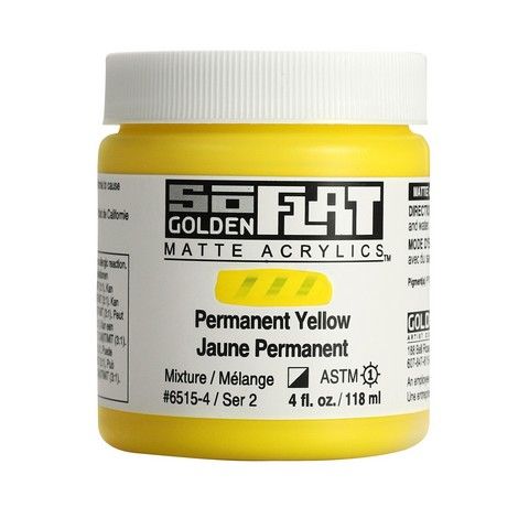 SOFLAT MATTE ACRYLIC 4OZ PERMANENT YELLOW
