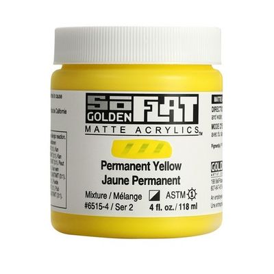 SOFLAT MATTE ACRYLIC 4OZ PERMANENT YELLOW